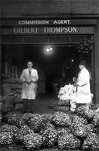 1932 - Gilbert Thompson opens his own premises in George Street, Leeds, part of Kirkgate Market at the time. He is joined by his son Clifford.